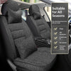 Car Seat Cushion Fully Enveloping Seat Cover Coarse Linen Breathable Fabric